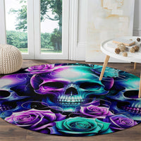 Rose Skull Round Carpet Stuck Between IDK IDC And IDGAF