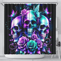 Rose Skull Shower Curtain Stuck Between IDK IDC And IDGAF