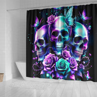 Rose Skull Shower Curtain Stuck Between IDK IDC And IDGAF