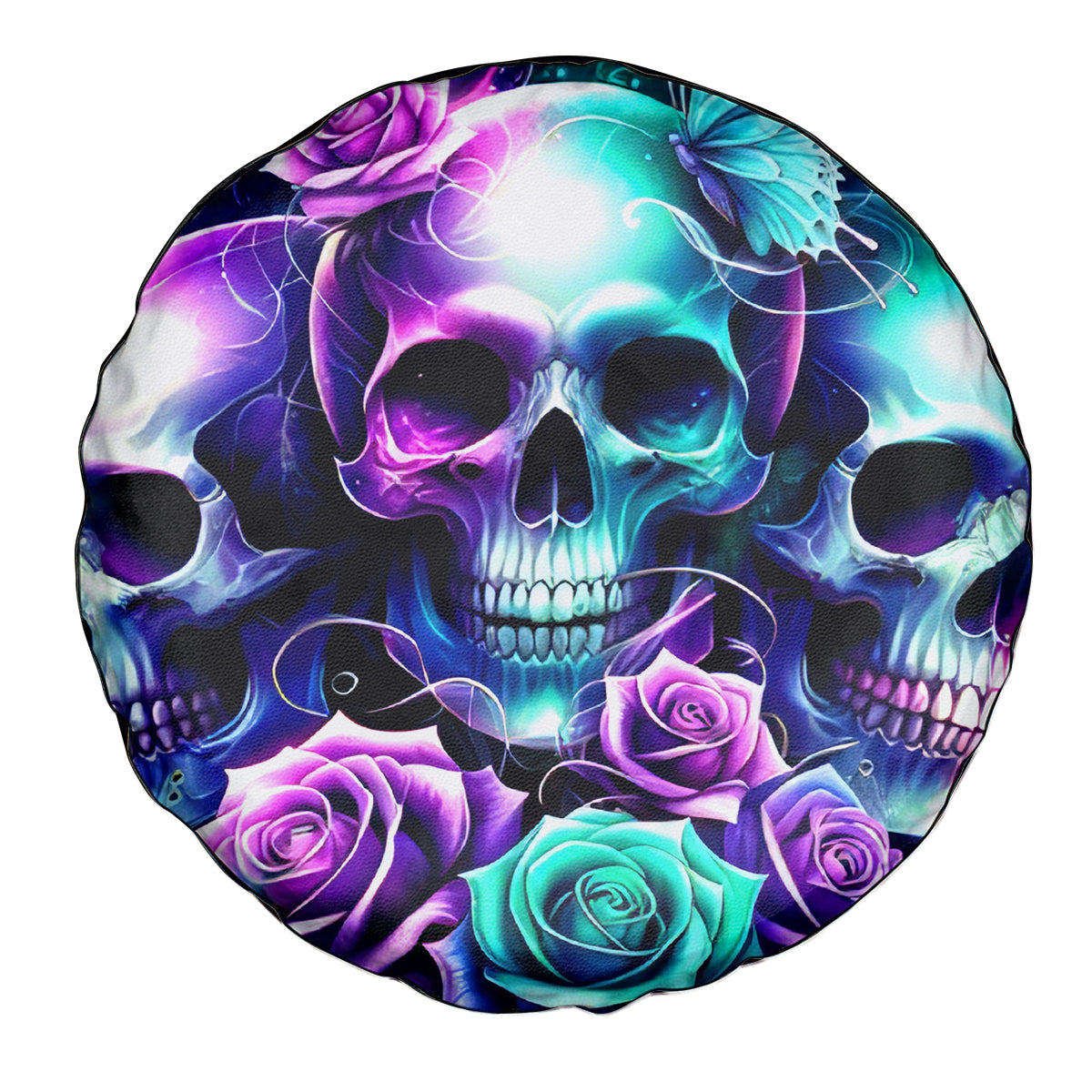 Rose Skull Spare Tire Cover Stuck Between IDK IDC And IDGAF - Wonder Print Shop