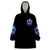 Rose Skull Wearable Blanket Hoodie Stuck Between IDK IDC And IDGAF - Wonder Print Shop