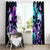 Rose Skull Window Curtain Stuck Between IDK IDC And IDGAF - Wonder Print Shop