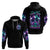 Rose Skull Zip Hoodie Stuck Between IDK IDC And IDGAF - Wonder Print Shop