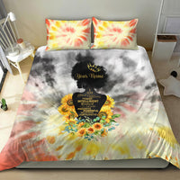 I Am Black Queen Bedding Set Flowers Retro Style - Wonder Print Shop