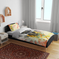 I Am Black Queen Bedding Set Flowers Retro Style - Wonder Print Shop