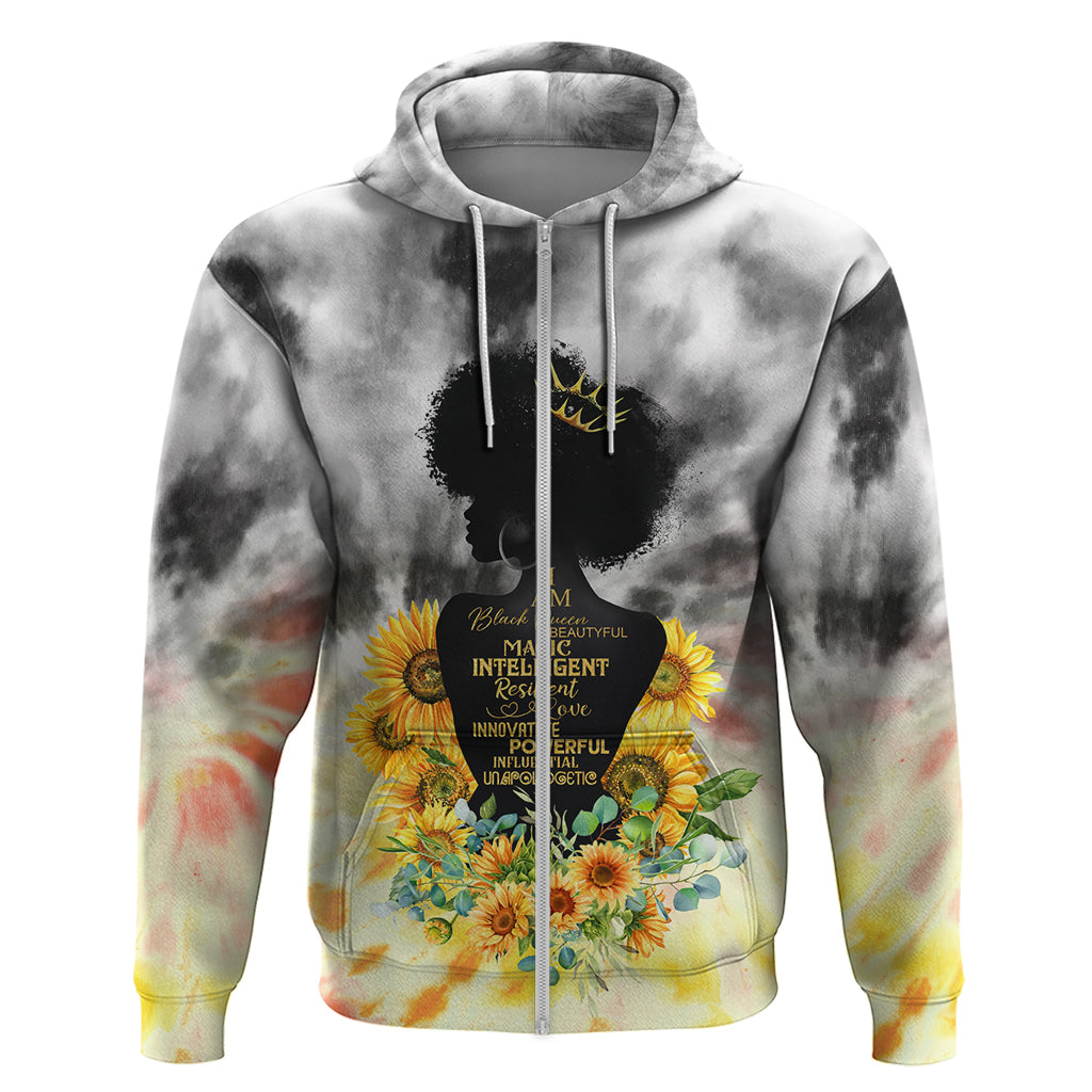 I Am Black Queen Hoodie Flowers Retro Style - Wonder Print Shop