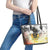 I Am Black Queen Leather Tote Bag Flowers Retro Style - Wonder Print Shop