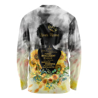 I Am Black Queen Long Sleeve Shirt Flowers Retro Style - Wonder Print Shop