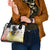 I Am Black Queen Shoulder Handbag Flowers Retro Style