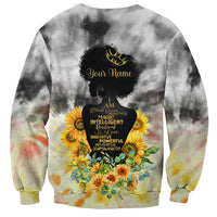 I Am Black Queen Sweatshirt Flowers Retro Style - Wonder Print Shop