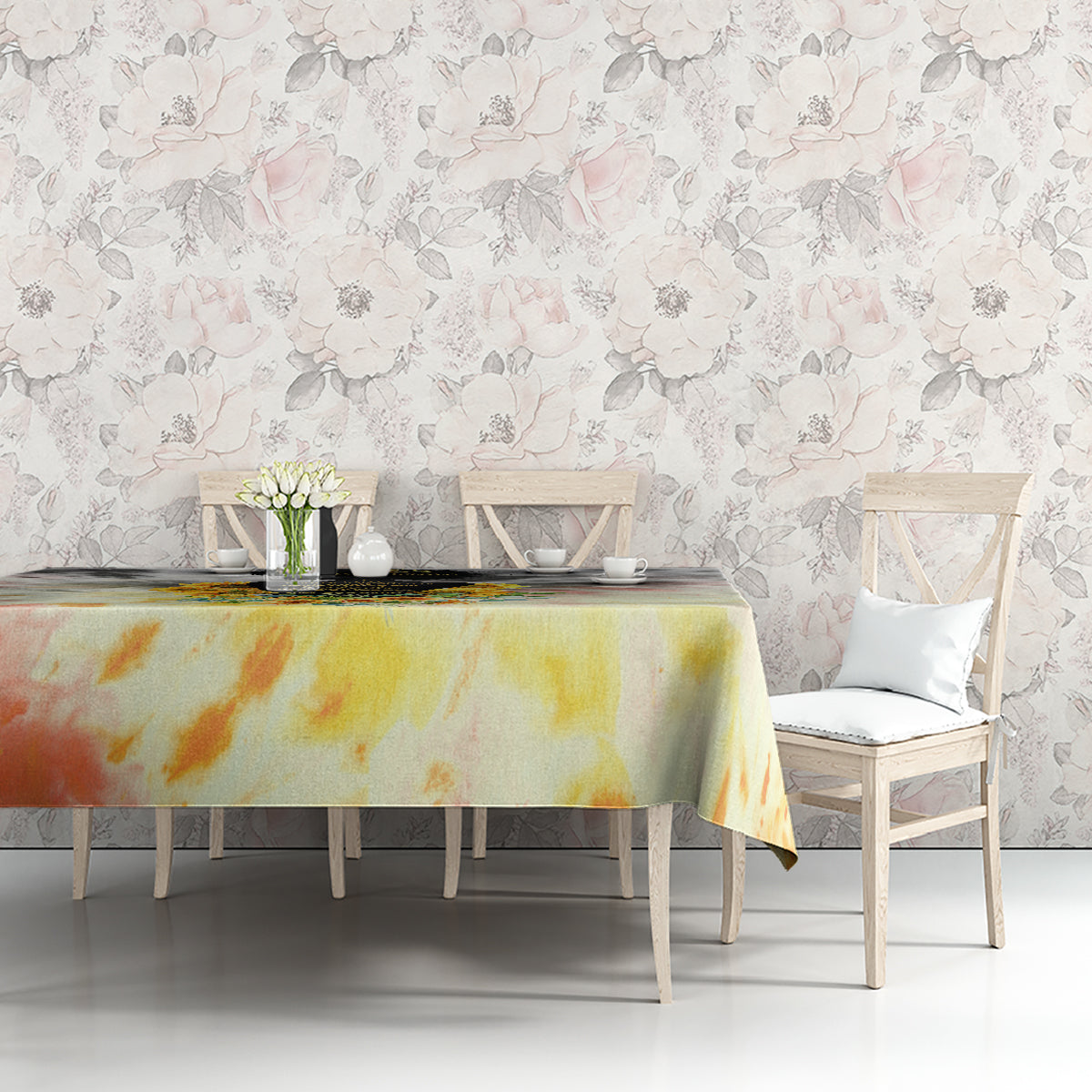 I Am Black Queen Tablecloth Flowers Retro Style - Wonder Print Shop