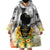 I Am Black Queen Wearable Blanket Hoodie Flowers Retro Style - Wonder Print Shop
