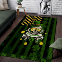 St Patrick's Day Skull Area Rug American Flag Shamrock - Wonder Print Shop