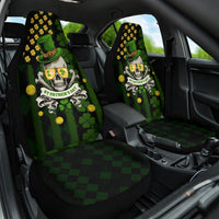 St Patrick's Day Skull Car Seat Cover American Flag Shamrock - Wonder Print Shop