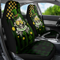 St Patrick's Day Skull Car Seat Cover American Flag Shamrock - Wonder Print Shop
