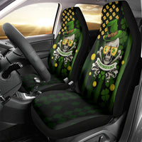 St Patrick's Day Skull Car Seat Cover American Flag Shamrock - Wonder Print Shop