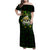St Patrick's Day Skull Family Matching Off Shoulder Maxi Dress and Hawaiian Shirt American Flag Shamrock - Wonder Print Shop