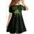 St Patrick's Day Skull Family Matching Short Sleeve Bodycon Dress and Hawaiian Shirt American Flag Shamrock - Wonder Print Shop