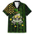 St Patrick's Day Skull Family Matching Short Sleeve Bodycon Dress and Hawaiian Shirt American Flag Shamrock - Wonder Print Shop