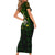 St Patrick's Day Skull Family Matching Short Sleeve Bodycon Dress and Hawaiian Shirt American Flag Shamrock - Wonder Print Shop