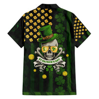St Patrick's Day Skull Hawaiian Shirt American Flag Shamrock - Wonder Print Shop