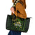 St Patrick's Day Skull Leather Tote Bag American Flag Shamrock - Wonder Print Shop