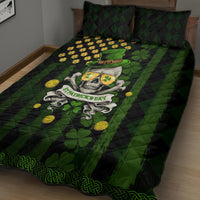 St Patrick's Day Skull Quilt Bed Set American Flag Shamrock - Wonder Print Shop