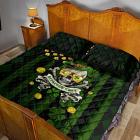 St Patrick's Day Skull Quilt Bed Set American Flag Shamrock - Wonder Print Shop