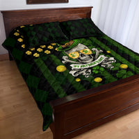 St Patrick's Day Skull Quilt Bed Set American Flag Shamrock - Wonder Print Shop
