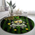 St Patrick's Day Skull Round Carpet American Flag Shamrock