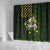 St Patrick's Day Skull Shower Curtain American Flag Shamrock