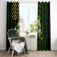 St Patrick's Day Skull Window Curtain American Flag Shamrock - Wonder Print Shop