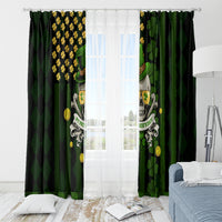 St Patrick's Day Skull Window Curtain American Flag Shamrock - Wonder Print Shop