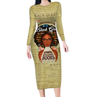 Personalized Black Girl African Family Matching Long Sleeve Bodycon Dress and Hawaiian Shirt Never Underestimate A Book Lover - Wonder Print Shop