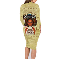Personalized Black Girl African Family Matching Long Sleeve Bodycon Dress and Hawaiian Shirt Never Underestimate A Book Lover - Wonder Print Shop