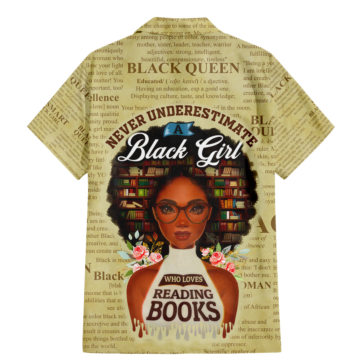 Personalized Black Girl African Family Matching Mermaid Dress and Hawaiian Shirt Never Underestimate A Book Lover - Wonder Print Shop