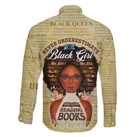 Personalized Black Girl African Family Matching Off Shoulder Short Dress and Hawaiian Shirt Never Underestimate A Book Lover - Wonder Print Shop