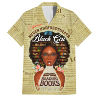 Personalized Black Girl African Family Matching Short Sleeve Bodycon Dress and Hawaiian Shirt Never Underestimate A Book Lover - Wonder Print Shop