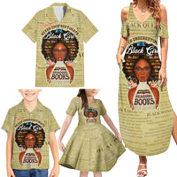 Personalized Black Girl African Family Matching Summer Maxi Dress and Hawaiian Shirt Never Underestimate A Book Lover - Wonder Print Shop