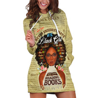 Personalized Black Girl African Hoodie Dress Never Underestimate A Book Lover - Wonder Print Shop