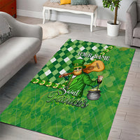 Personalized Happy St Patrick's Day Area Rug Irish Leprechaun - Wonder Print Shop