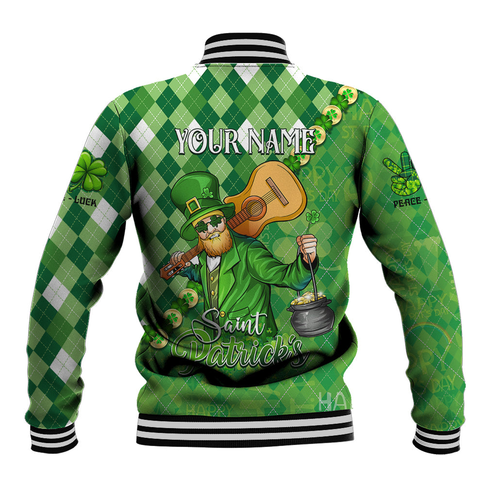Personalized Happy St Patrick's Day Baseball Jacket Irish Leprechaun - Wonder Print Shop