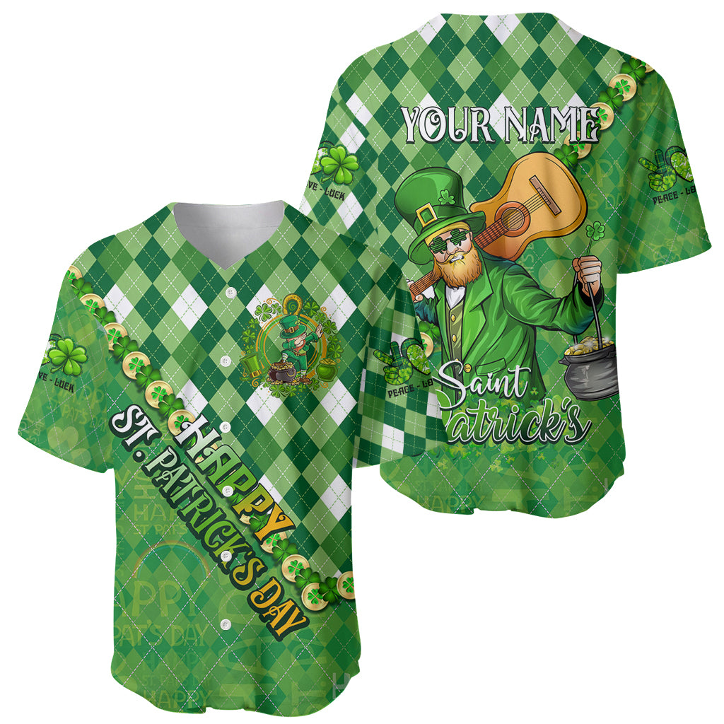 Personalized Happy St Patrick's Day Baseball Jersey Irish Leprechaun - Wonder Print Shop