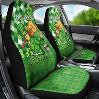 Personalized Happy St Patrick's Day Car Seat Cover Irish Leprechaun - Wonder Print Shop