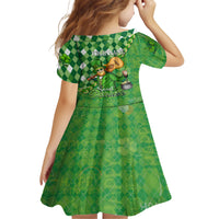 Personalized Happy St Patrick's Day Family Matching Short Sleeve Bodycon Dress and Hawaiian Shirt Irish Leprechaun - Wonder Print Shop