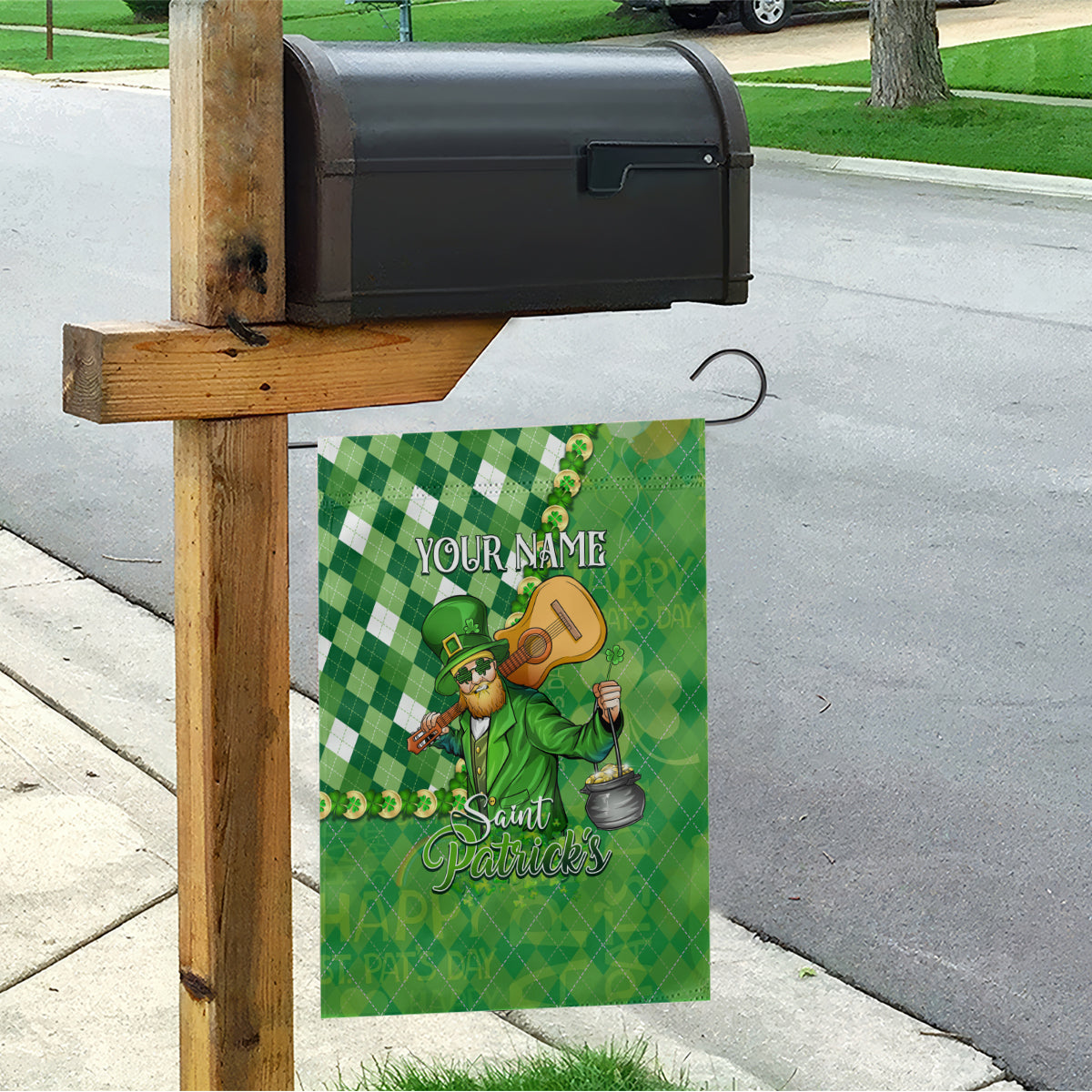 Personalized Happy St Patrick's Day Garden Flag Irish Leprechaun - Wonder Print Shop