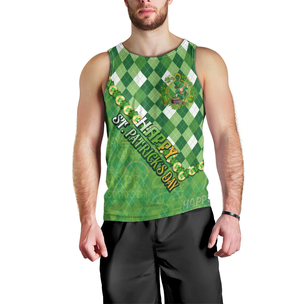 Personalized Happy St Patrick's Day Men Tank Top Irish Leprechaun - Wonder Print Shop