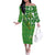 Personalized Happy St Patrick's Day Off The Shoulder Long Sleeve Dress Irish Leprechaun - Wonder Print Shop