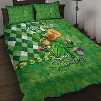 Personalized Happy St Patrick's Day Quilt Bed Set Irish Leprechaun - Wonder Print Shop