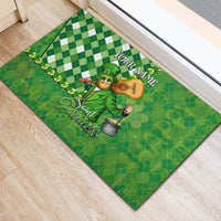 Personalized Happy St Patrick's Day Rubber Doormat Irish Leprechaun - Wonder Print Shop